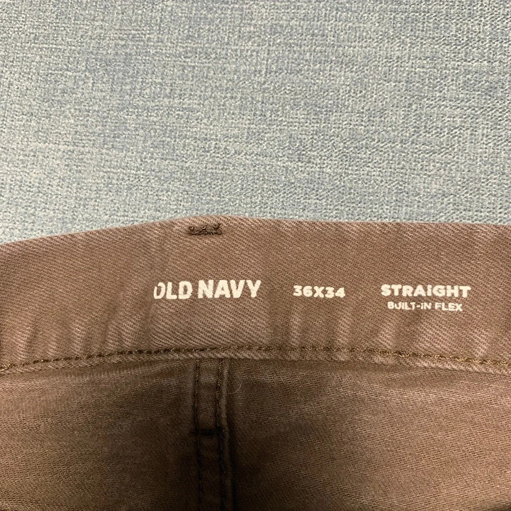 Old Navy Jeans Mens 36x34 Brown Denim Built In Flex Casual Straight Leg 5 Pocket